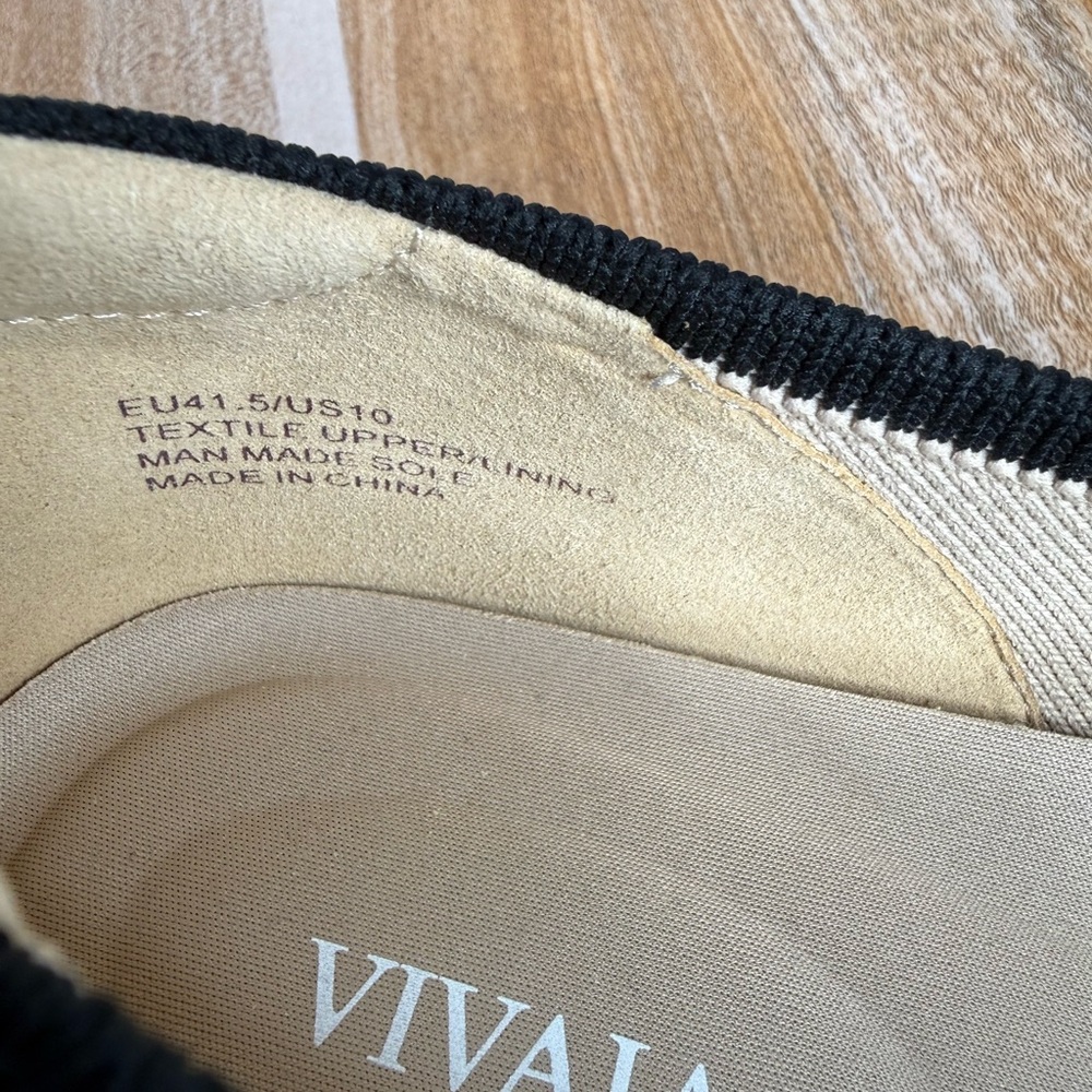 Vivaia Tamia Women’s US Size 10 Mary Jane Flats Loafers Almond Toe Beige Black - Picture 12 of 14